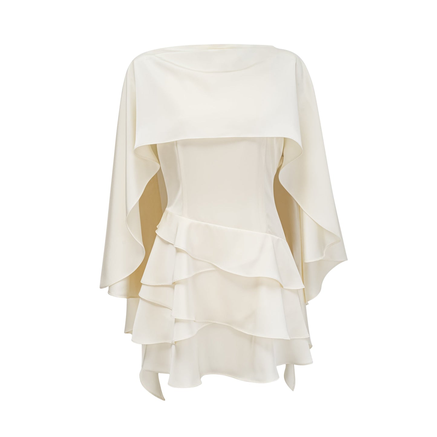 Lina | Abito Estivo Elegante Donna in Bianco con Dettagli Volant 1