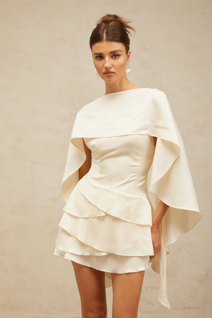 Lina | Abito Estivo Elegante Donna in Bianco con Dettagli Volant 7