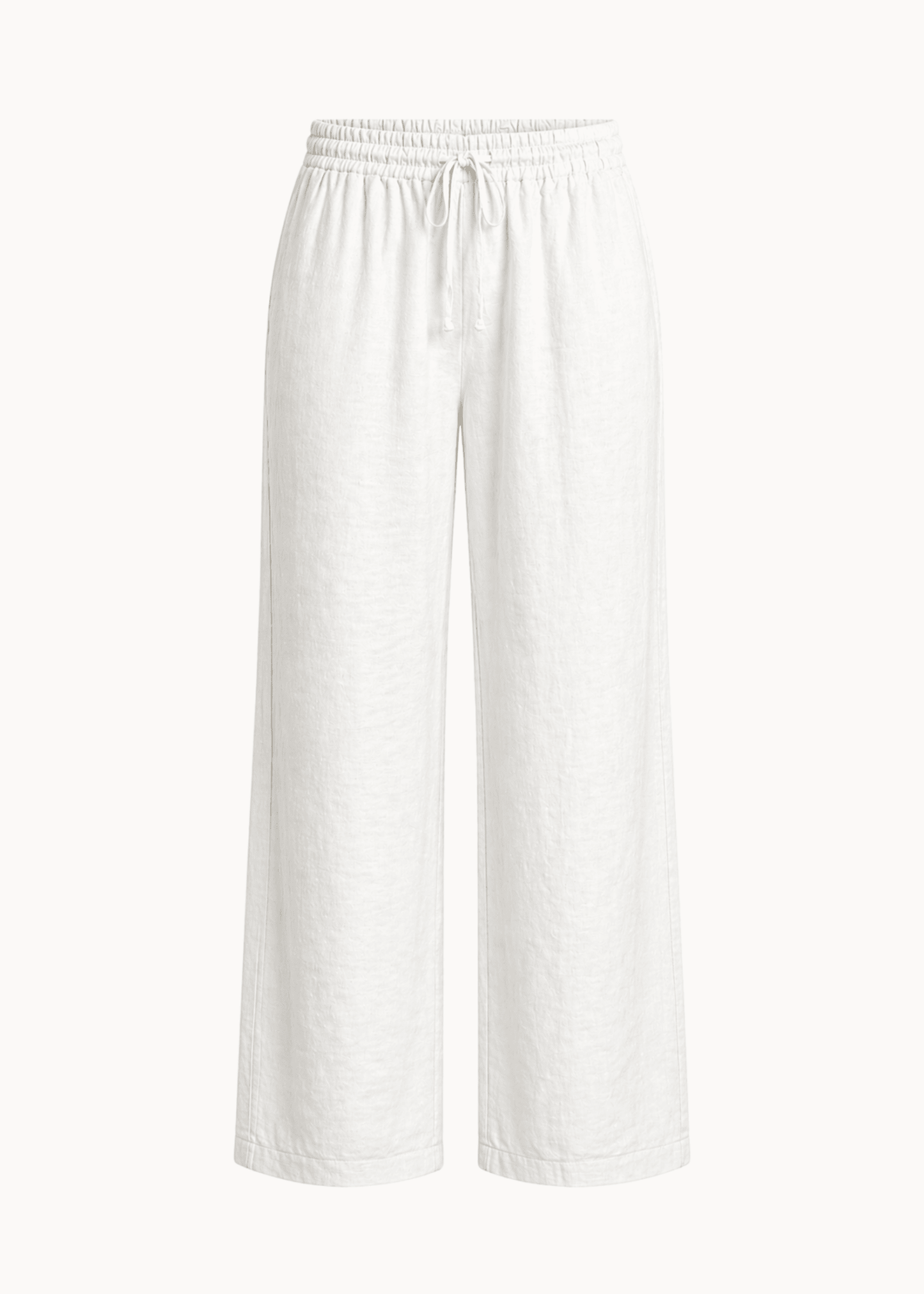 Lino Elegante | Pantaloni Estivi Donna Leggeri in Lino Bianco 1