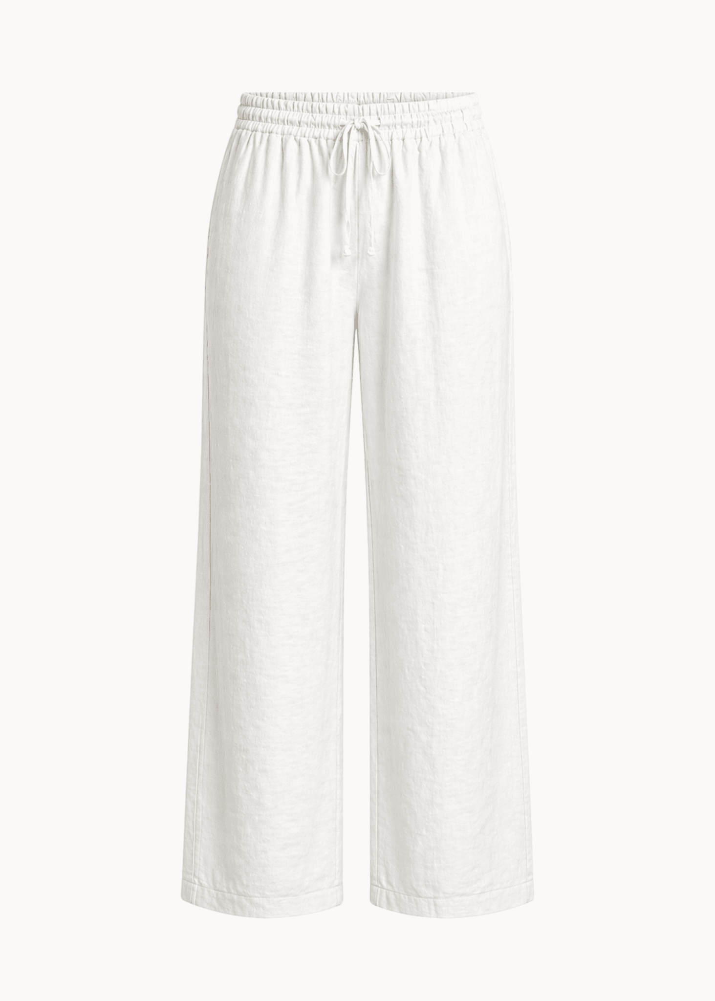 Lino Elegante | Pantaloni Estivi Donna Leggeri in Lino Bianco 1
