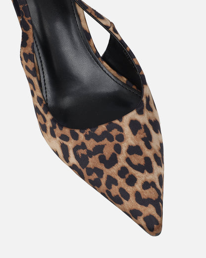 Liorra | Décolleté Slingback Leopardato in Ecopelle 2