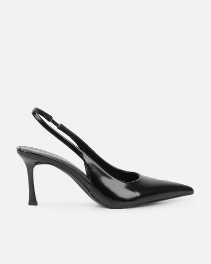 Liorra | Décolleté Slingback Nere in Ecopelle Elegante 2