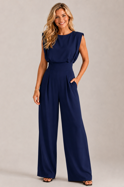 Luminosa | Tuta Elegante Donna Alta Vita Senza Maniche con Tasca 1