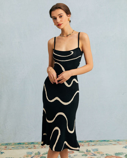 Luna | Abito Midi Elegante in Maglia con Orlo a Sirena 0