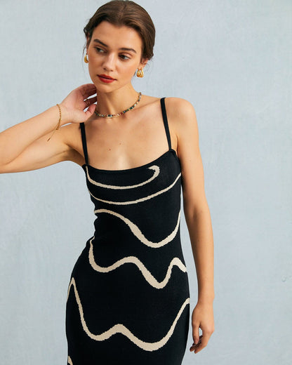 Luna | Abito Midi Elegante in Maglia con Orlo a Sirena 2