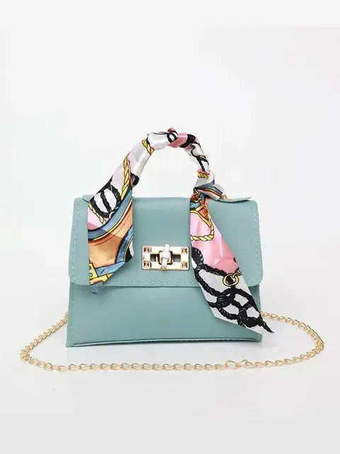 Luna | Borsa Elegante in Pelle Marrone con Sciarpa Decorativa 4