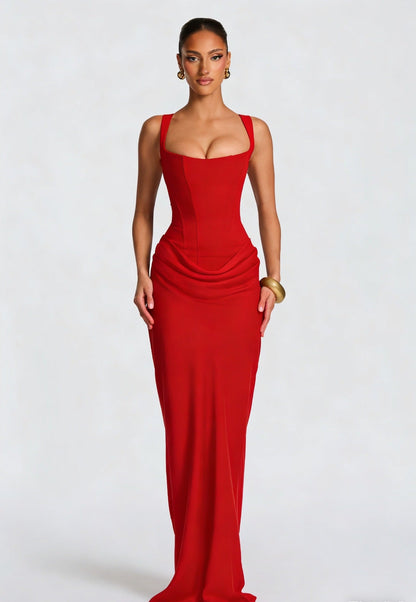 Lunaria | Abito da Donna Maxi con Top a Corsetto e Gonna Drappeggiata 5