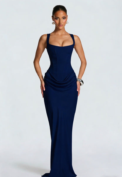 Lunaria | Abito da Donna Maxi con Top a Corsetto e Gonna Drappeggiata 6