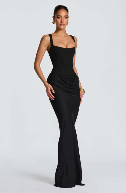 Lunaria | Abito da Donna Maxi con Top a Corsetto e Gonna Drappeggiata 7