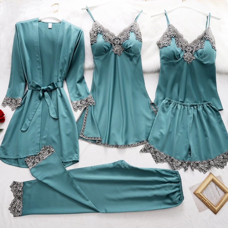 Lunaria | Pigiama da Donna Elegante con Camicia e Pantaloni Fluido 4