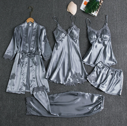 Lunaria | Pigiama da Donna Elegante con Camicia e Pantaloni Fluido 9