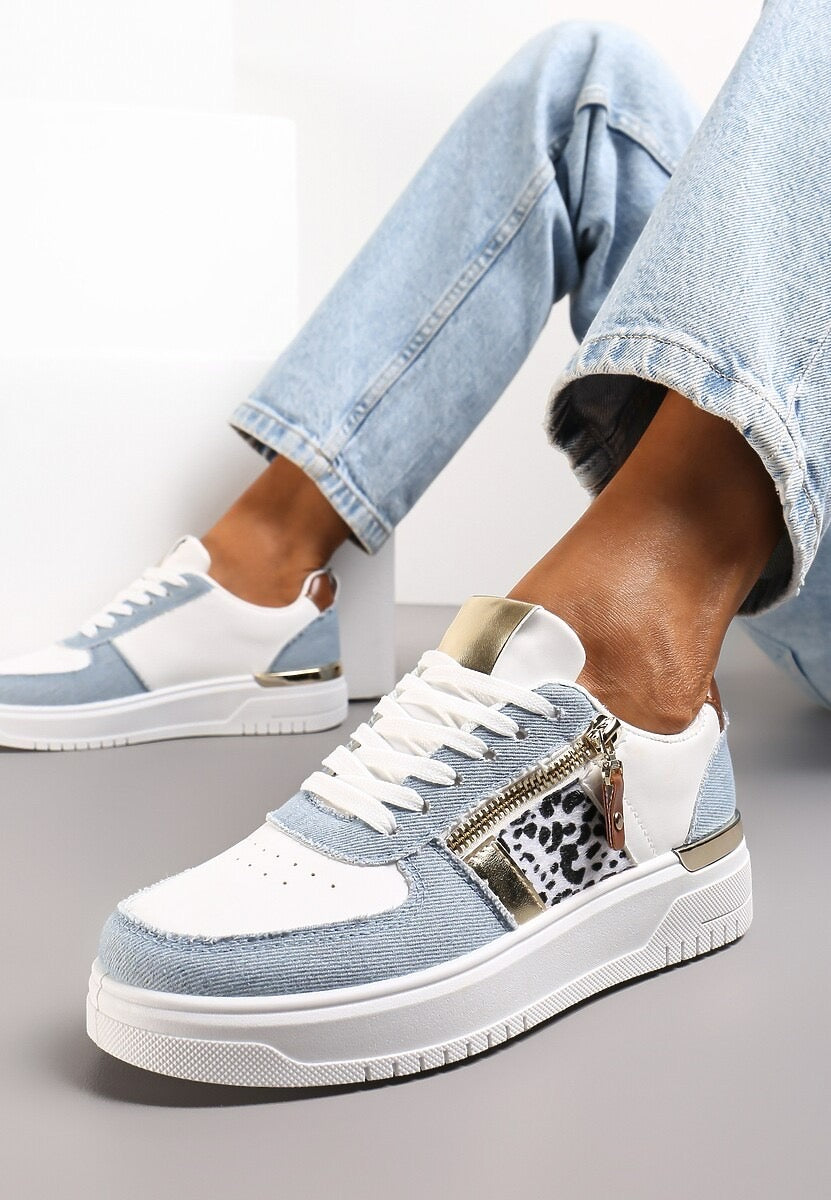 Micky | Sneakers in Denim con Cerniera Decorativa 1