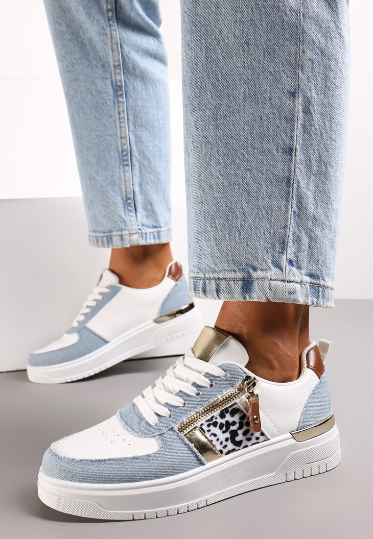 Micky | Sneakers in Denim con Cerniera Decorativa 5