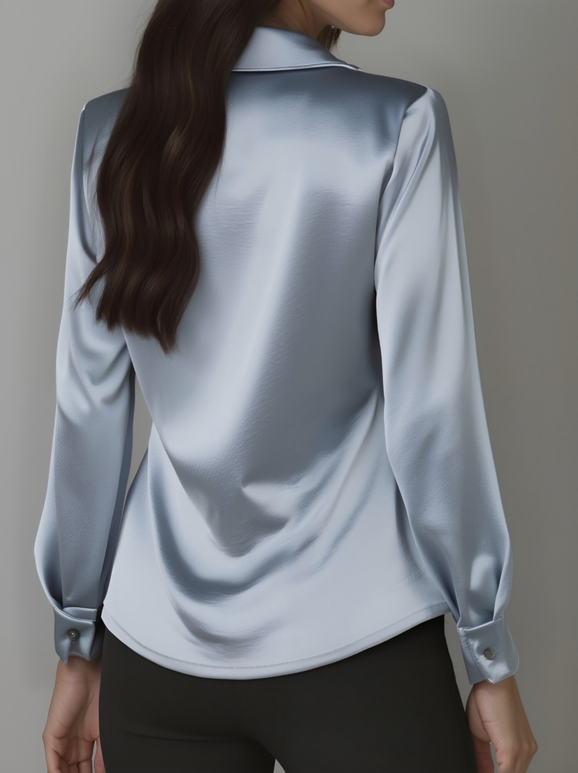 Mira Camicetta Elegante in Raso Bianco | Camicette Eleganti Donna 6