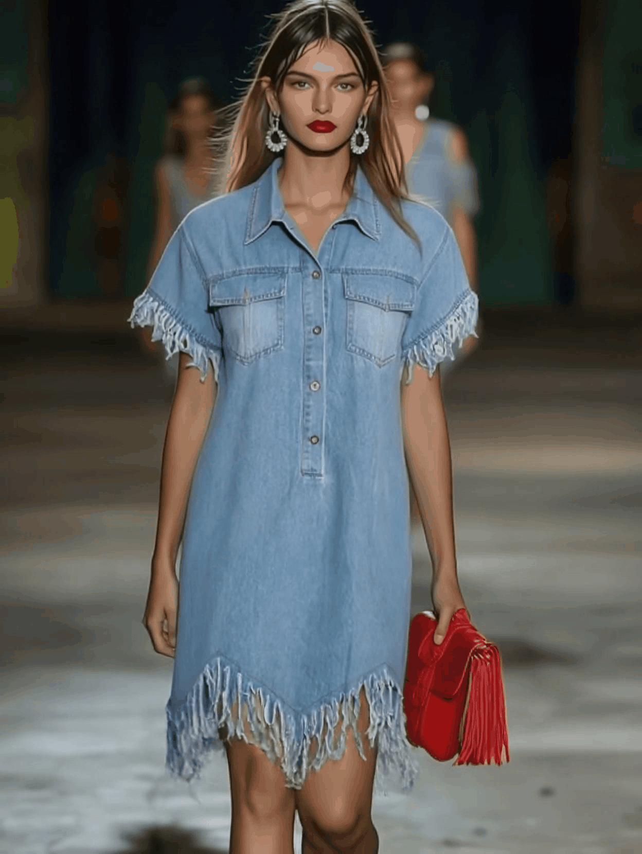 Mira Mini Abito Denim | Abbigliamento Donna Casual con Nappa 1
