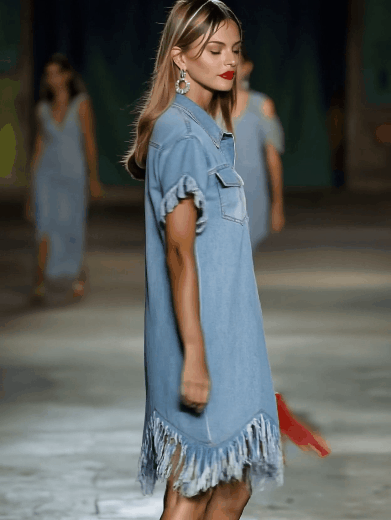 Mira Mini Abito Denim | Abbigliamento Donna Casual con Nappa 2