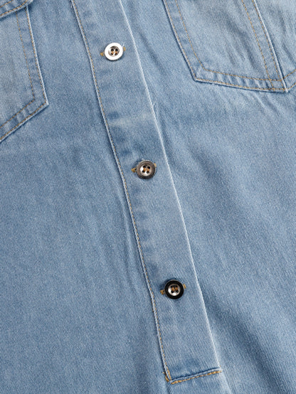 Mira Mini Abito Denim | Abbigliamento Donna Casual con Nappa 7