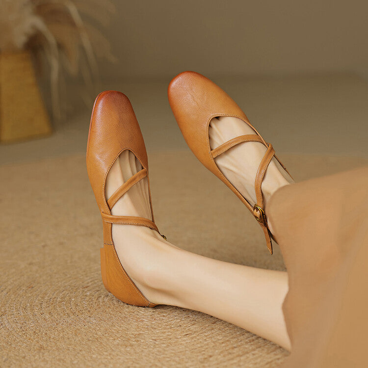 Mira Scarpe Mary Jane | Eleganza Donna in Pelle Nera 1