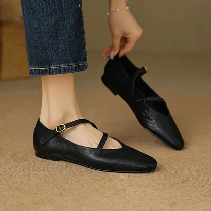 Mira Scarpe Mary Jane | Eleganza Donna in Pelle Nera 3