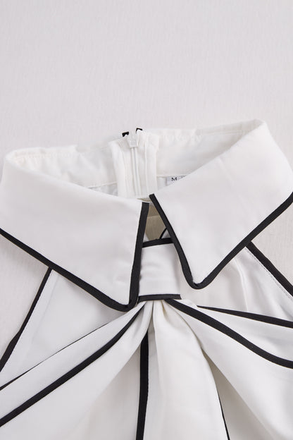 Mira | Canottiere Donna Elegante con Scollo All'Americana e Dettagli in Contrasto 4