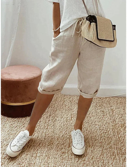 Mira | Pantaloni Donna Eleganti in Lino Leggero 0