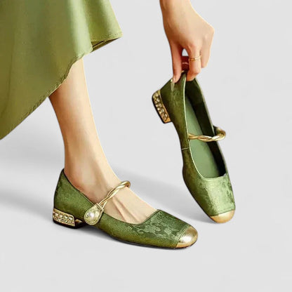 Mira | Scarpe Mary Jane Donna Eleganti con Cinturino Regolabile e Tacco Basso 0