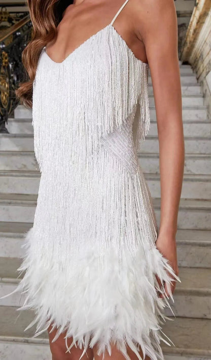 Mirabella | Abito da Cocktail Donna Elegante con Paillettes e Spalline Sottili 8