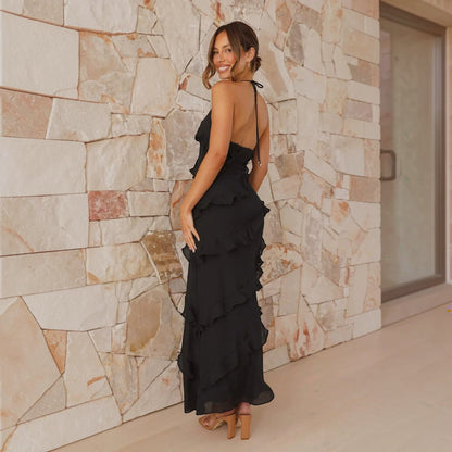 Mirella | Abito Maxi con Volant da Donna per Cerimonia Elegante 2