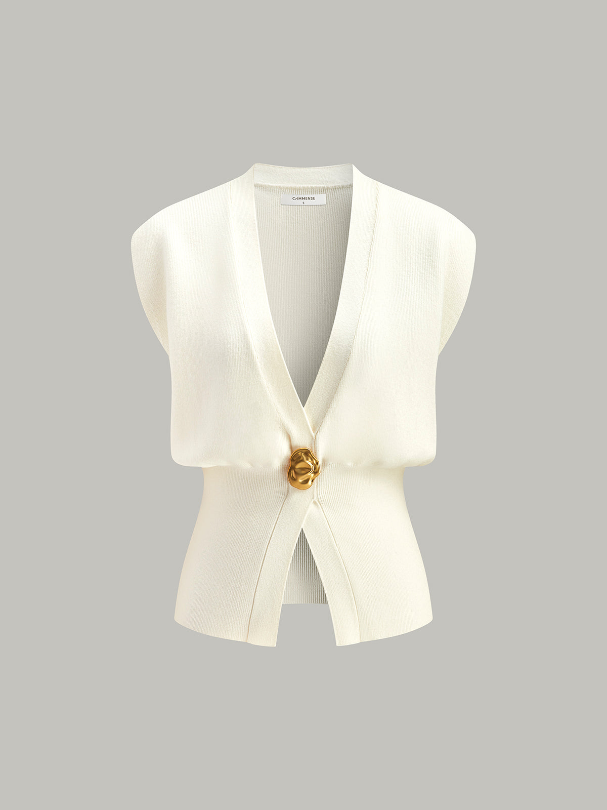 Mistral Gilet | Maglione Scollo a V con Dettagli Abbottonati 8