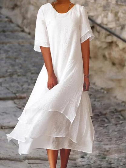 Mistral | Abito Maxi Donna Elegante in Cotone e Lino 0