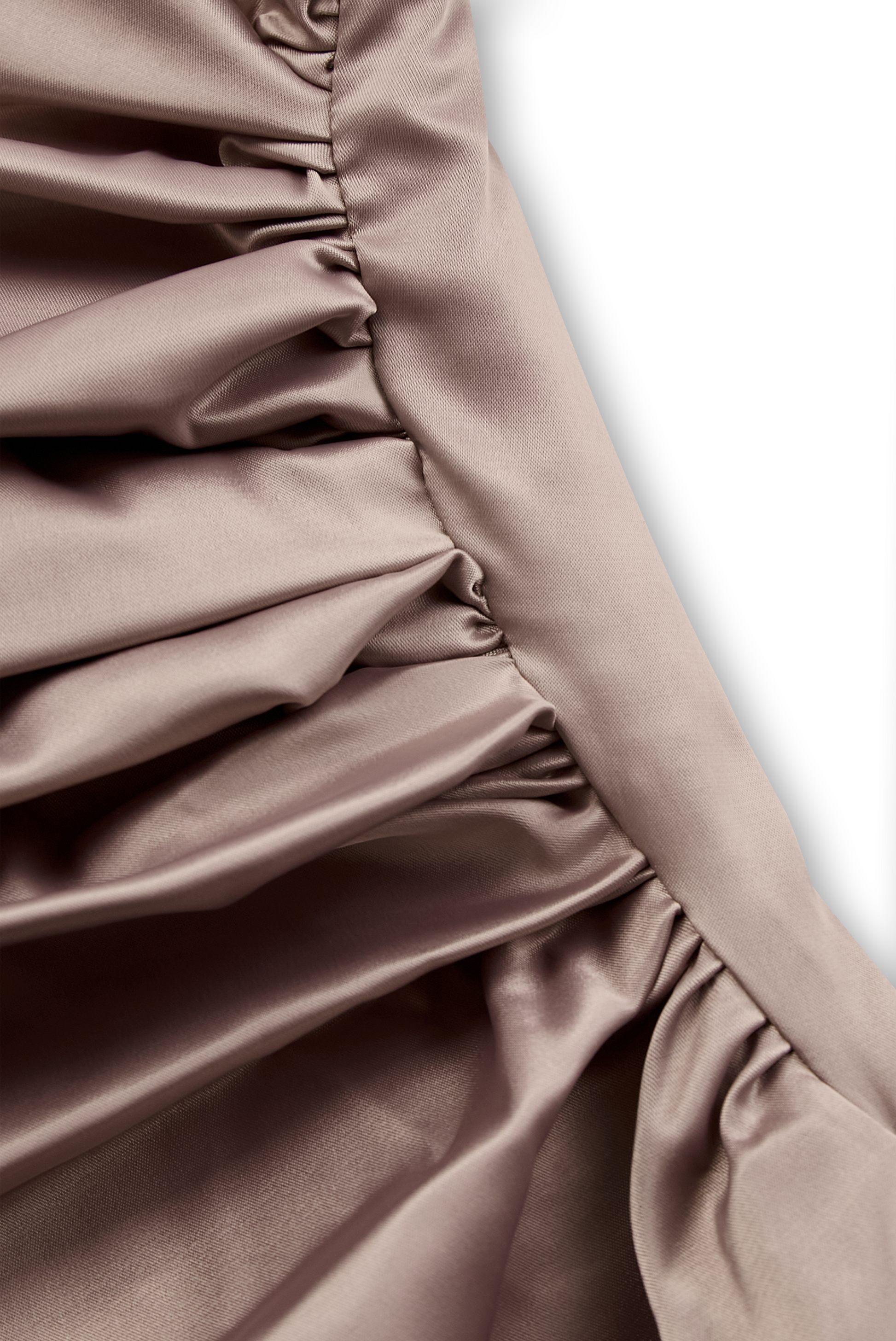 Mooyius | Abito Monospalla in Raso Champagne per Cerimonia Donna 3