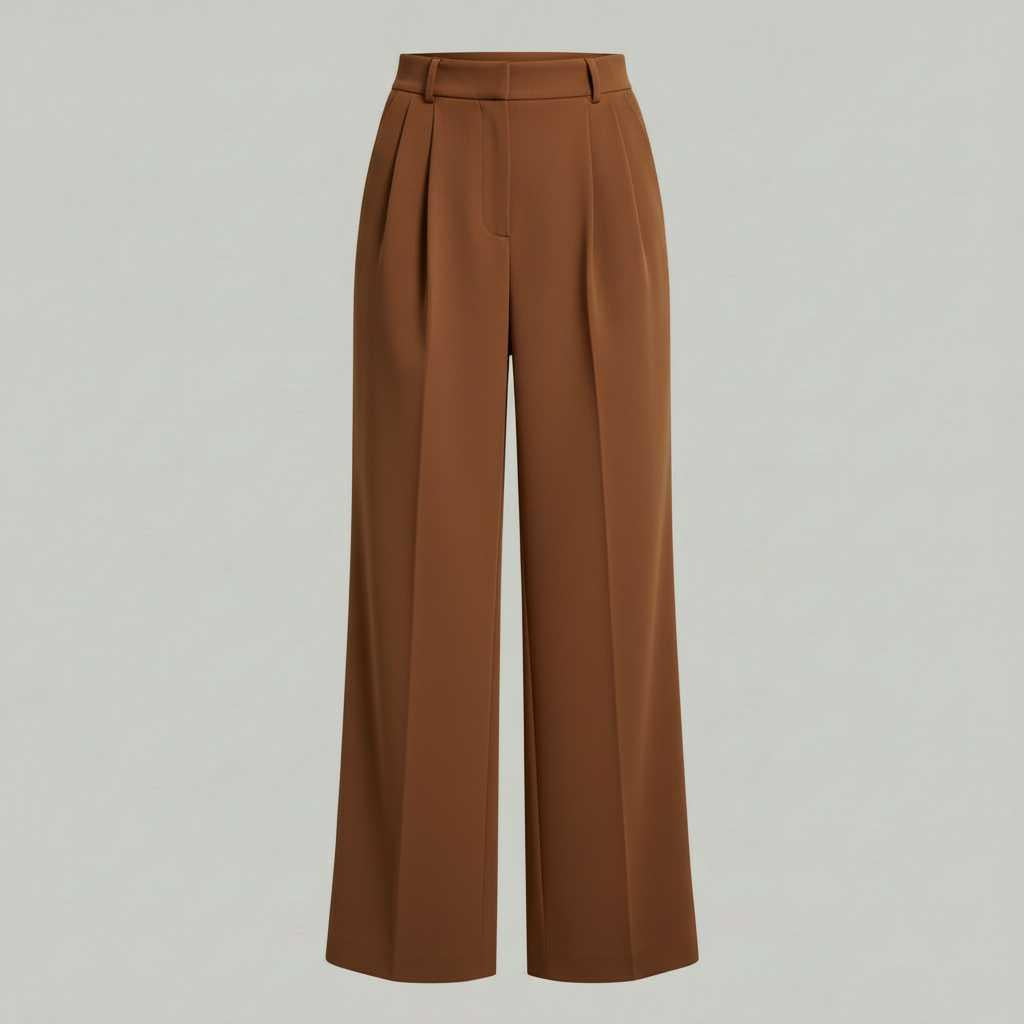 Pantaloni A Gamba Larga Lena | Pantaloni Donna Neri