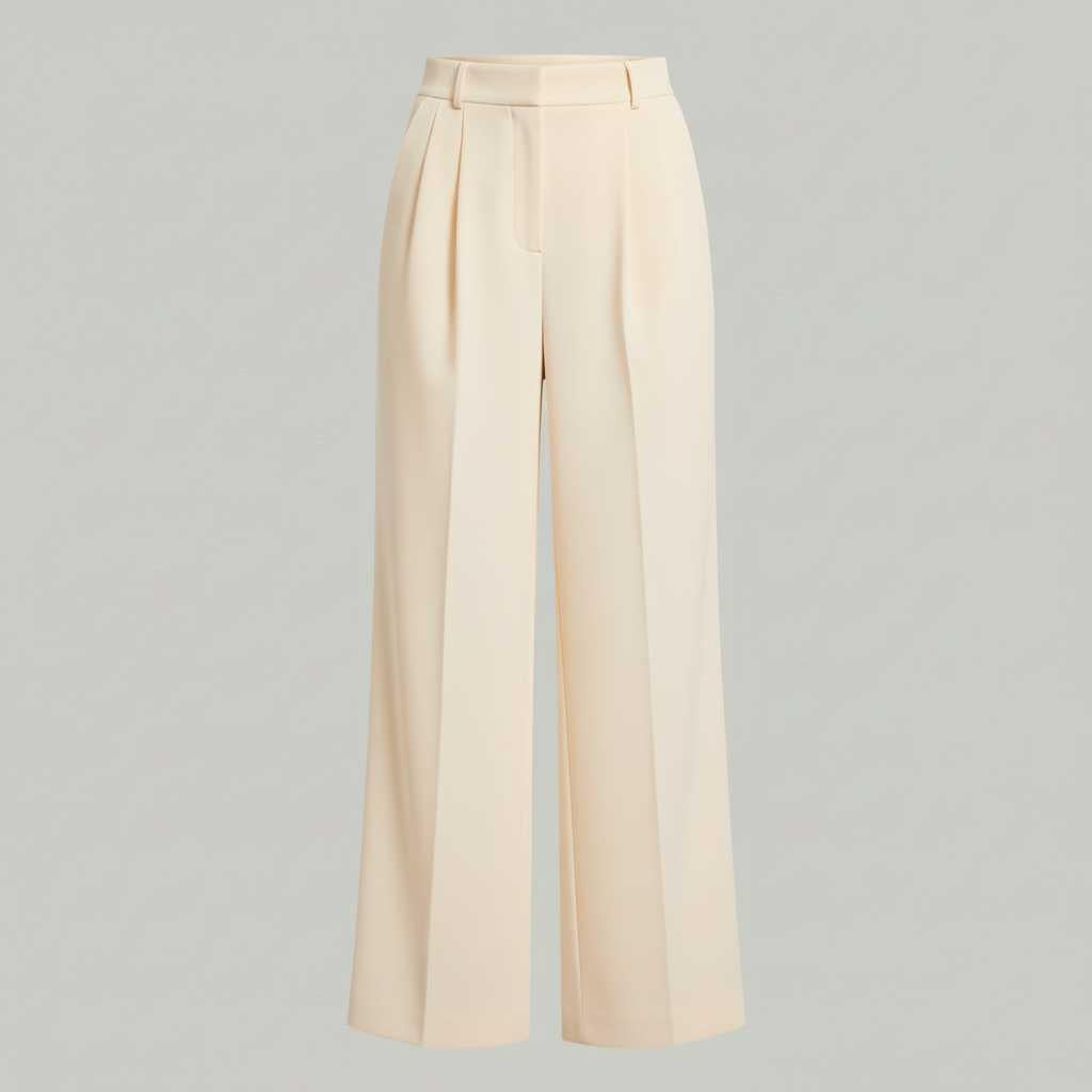 Pantaloni A Gamba Larga Lena | Pantaloni Donna Neri