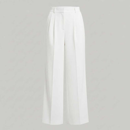 Pantaloni A Gamba Larga Lena | Pantaloni Donna Neri
