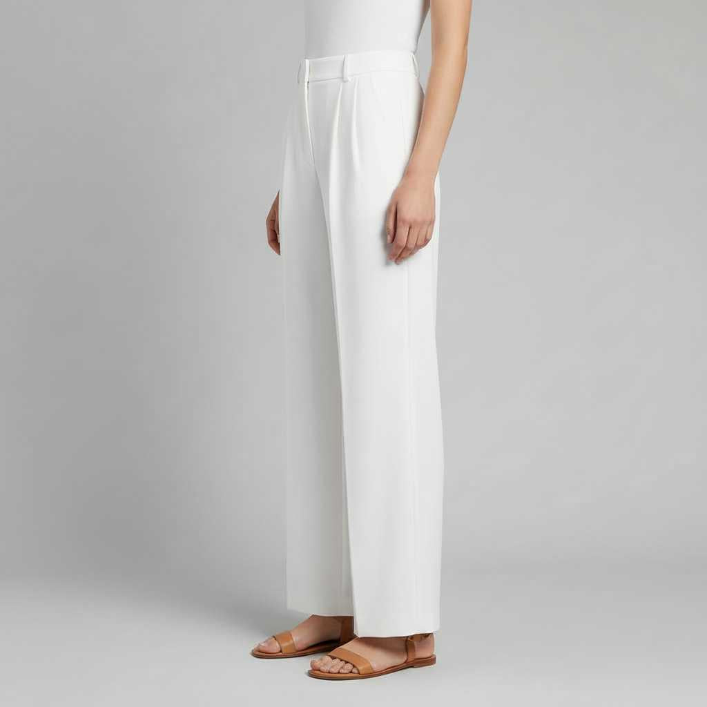 Pantaloni A Gamba Larga Lena | Pantaloni Donna Neri