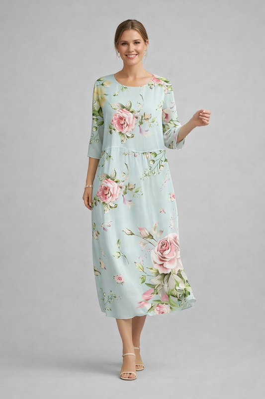 Pavla Women's Summer Dress | Floral Print, Lightweight Cotton 0