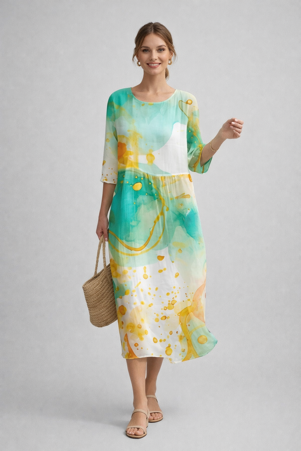 Pavla Women's Summer Dress | Floral Print, Lightweight Cotton 1