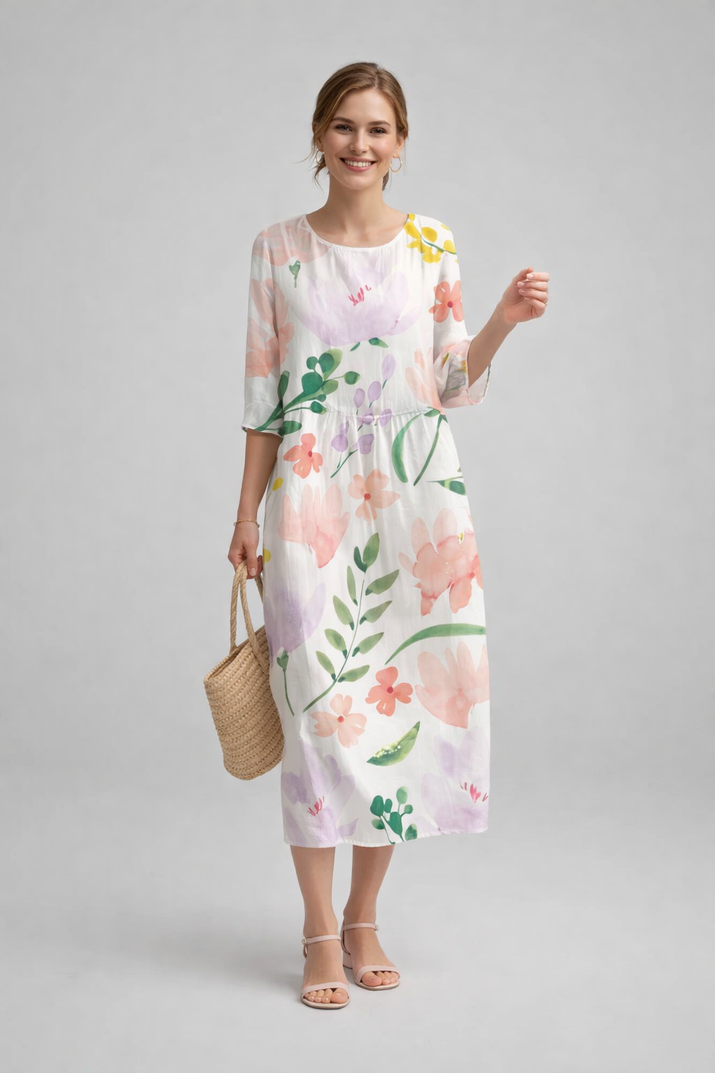 Pavla Women's Summer Dress | Floral Print, Lightweight Cotton 10