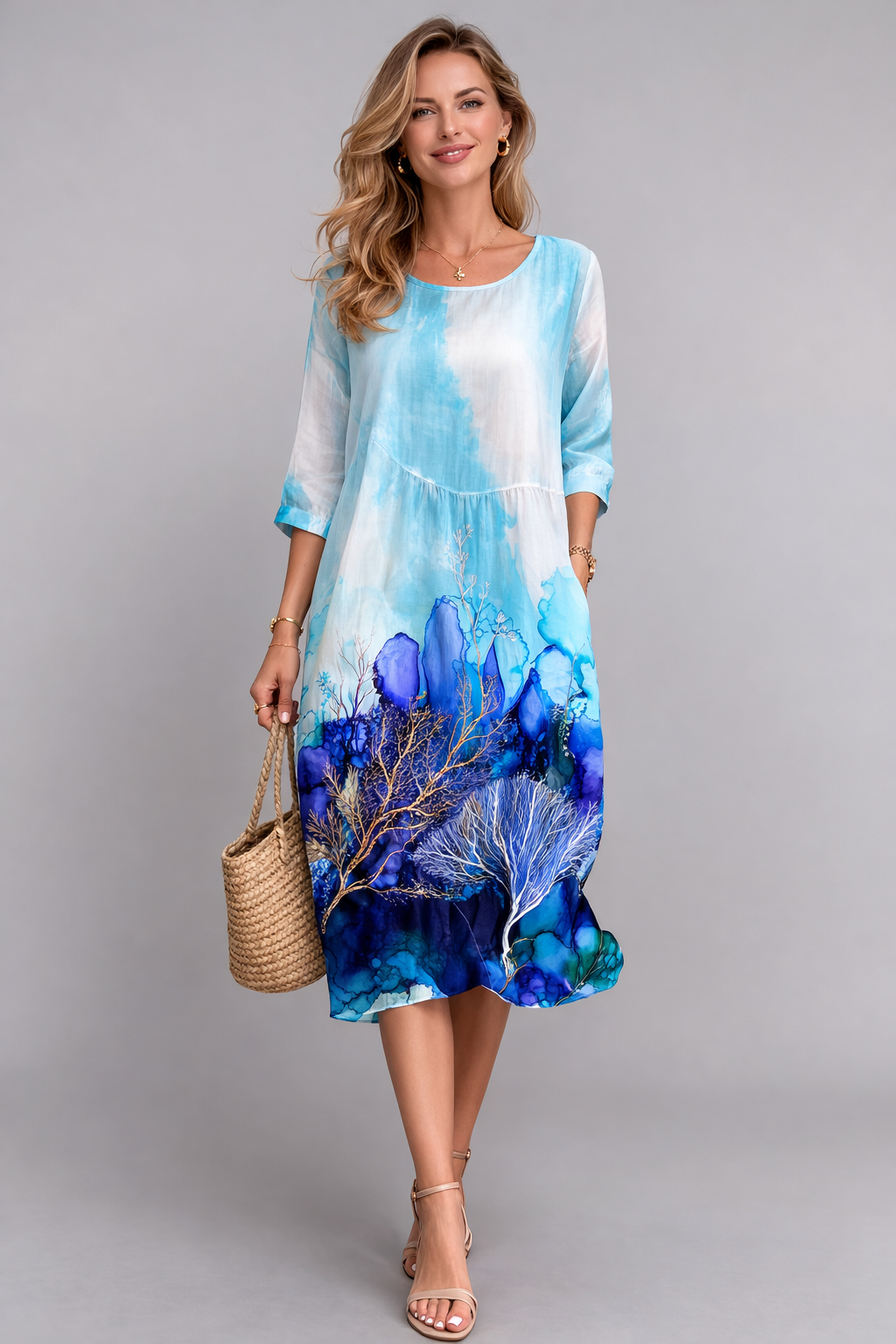 Pavla Women's Summer Dress | Floral Print, Lightweight Cotton 3
