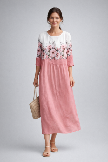 Pavla Women's Summer Dress | Floral Print, Lightweight Cotton 5