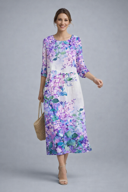 Pavla Women's Summer Dress | Floral Print, Lightweight Cotton 6