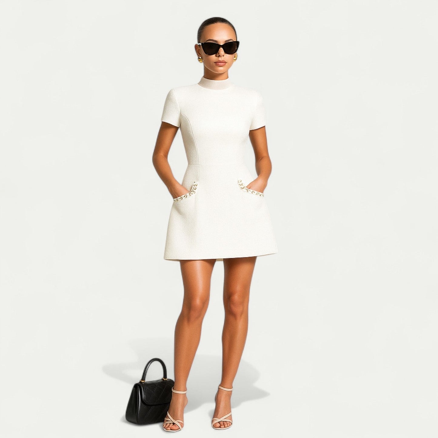 Perlina | Miniabito da Donna con Dettagli in Perle e Tasche 3