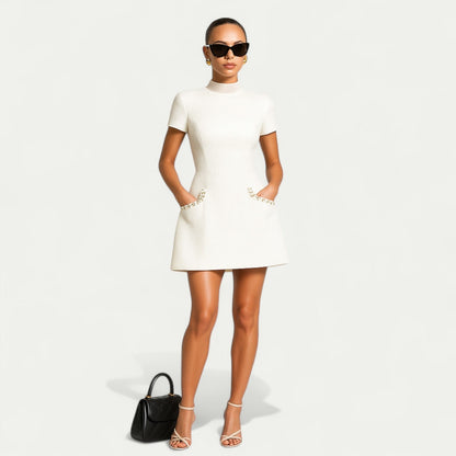 Perlina | Miniabito da Donna con Dettagli in Perle e Tasche 3