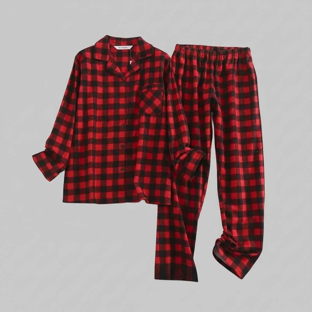 Pigiama Donna Invernale Scozzese | Pigiama Flanella Cotone