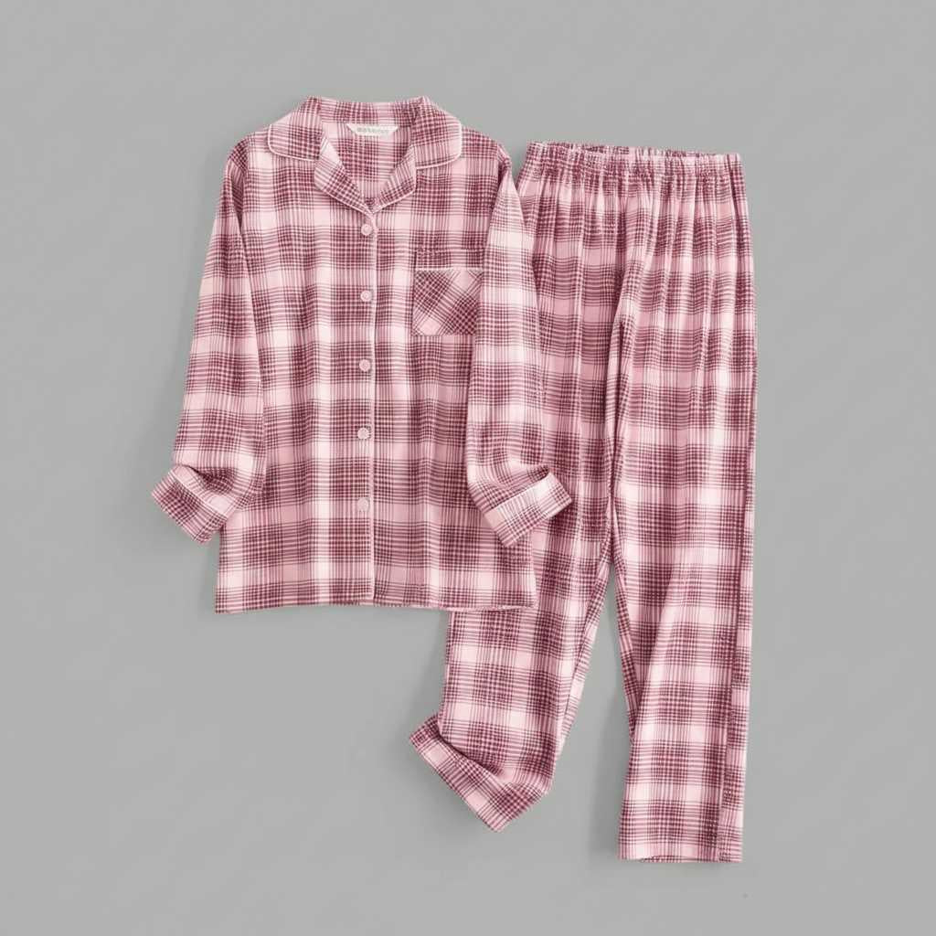 Pigiama Donna Invernale Scozzese | Pigiama Flanella Cotone