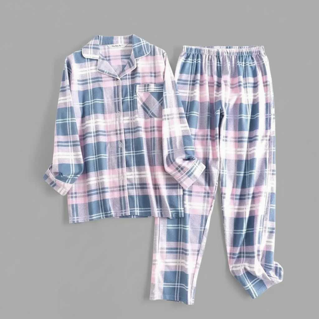 Pigiama Donna Invernale Scozzese | Pigiama Flanella Cotone