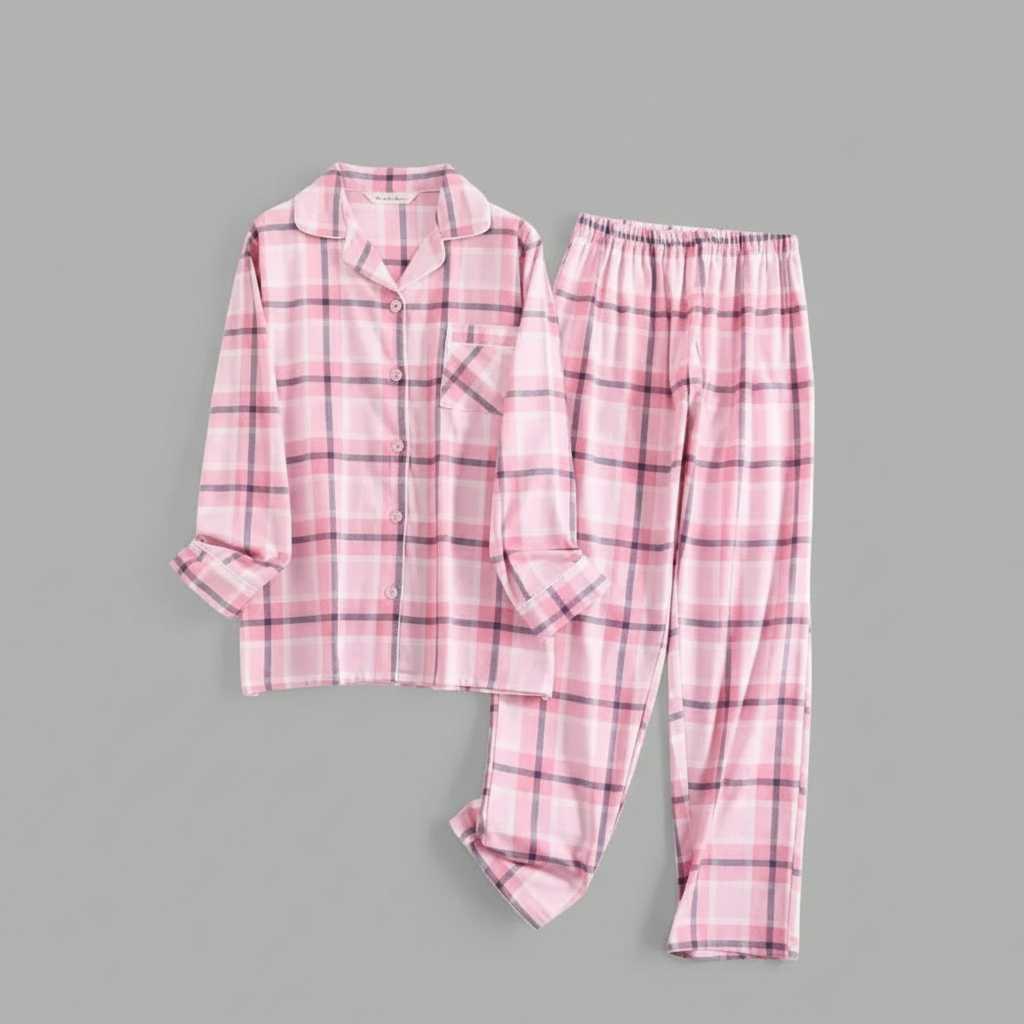 Pigiama Donna Invernale Scozzese | Pigiama Flanella Cotone