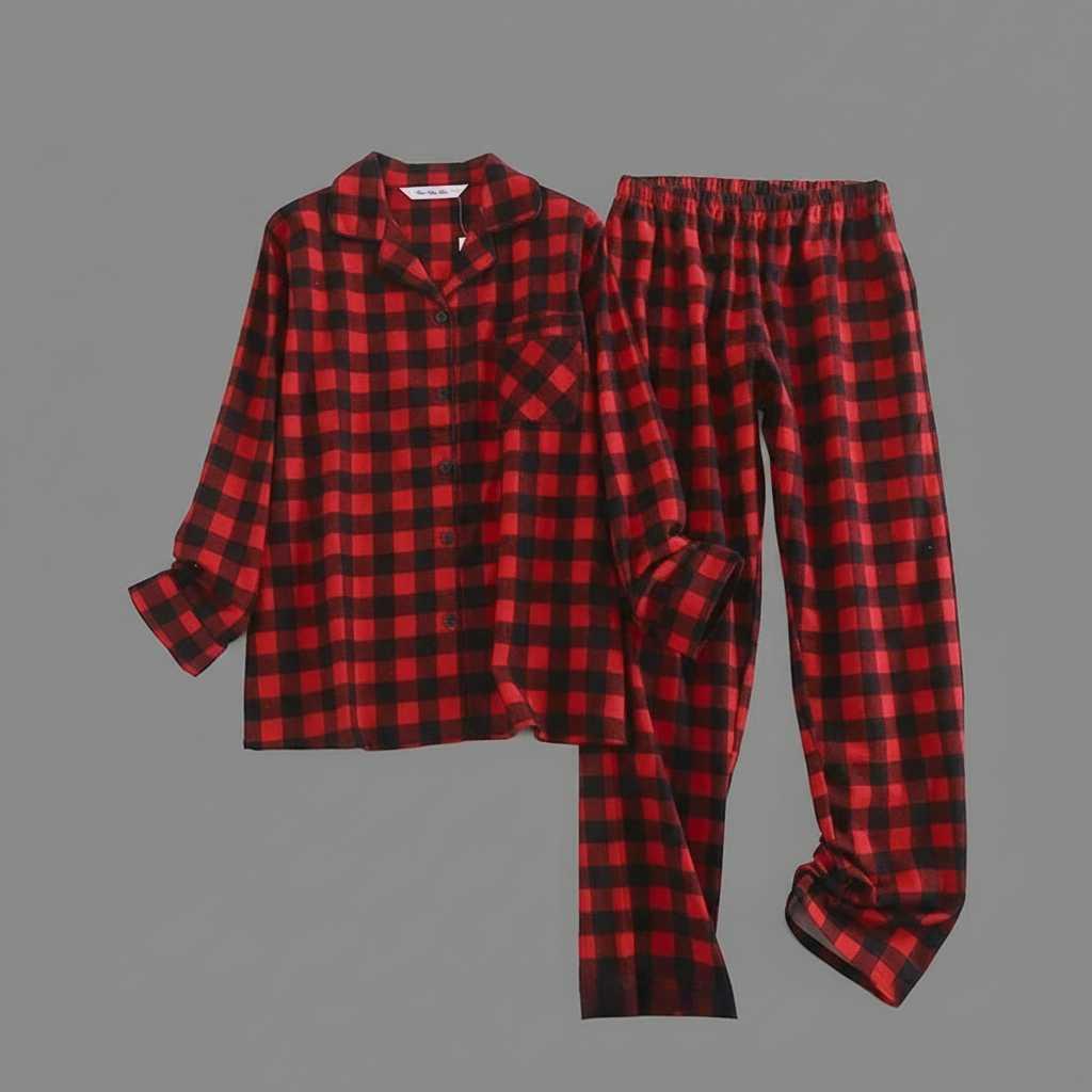 Pigiama Donna Invernale Scozzese | Pigiama Flanella Cotone