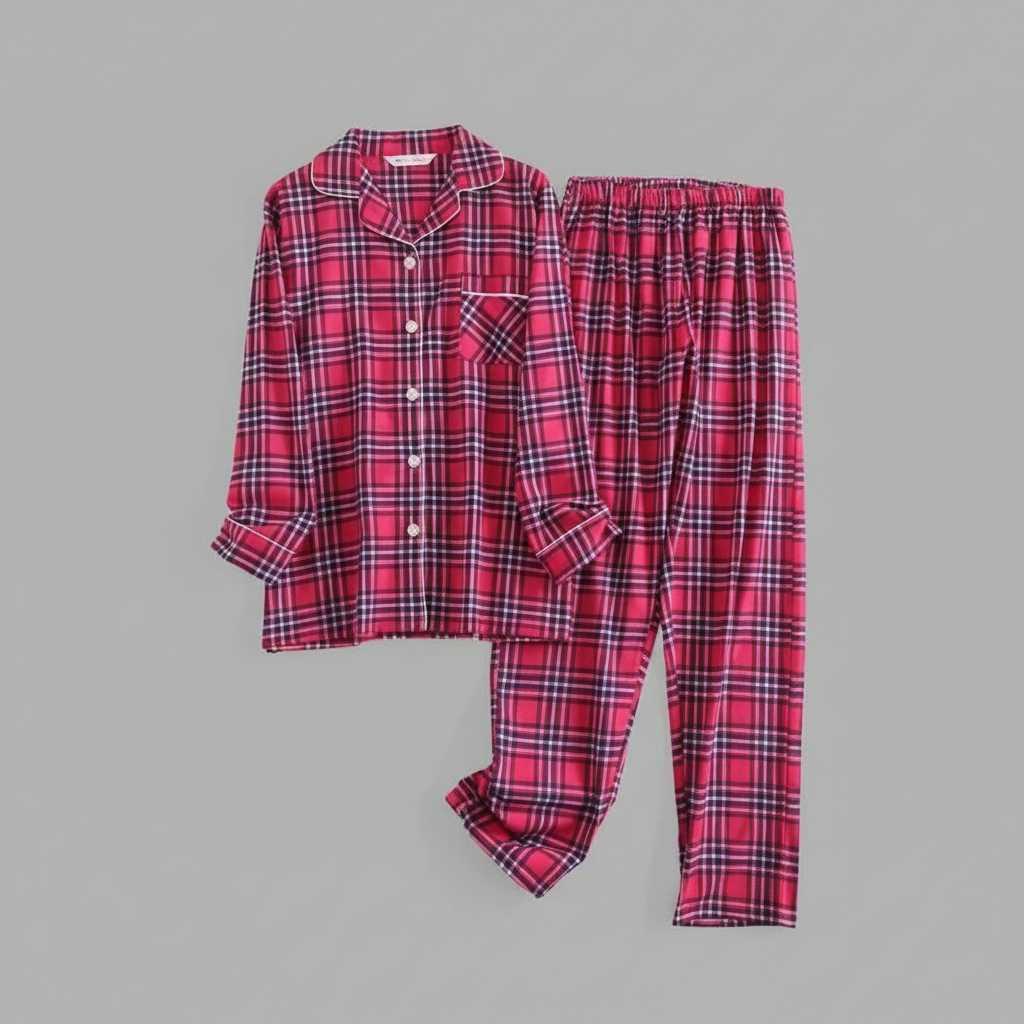 Pigiama Donna Invernale Scozzese | Pigiama Flanella Cotone