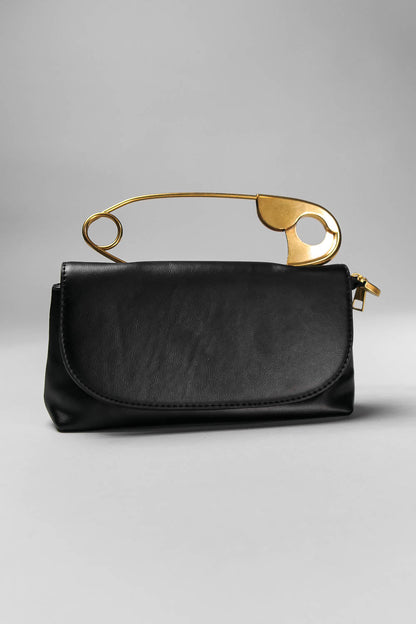 Pinnacle | Borsa Nera con Tracolla Dorata Staccabile 1